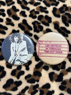 LED ZEPPELIN JIMMY PAGE Button Set Classic Rock Music UK In Through The Out Door